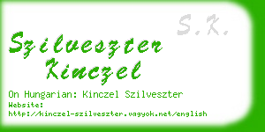 szilveszter kinczel business card